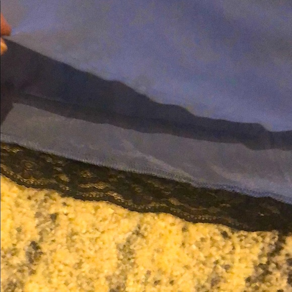 Vintage Forever 21 front zipper mini slip dress, black lace hem - Picture 11 of 11